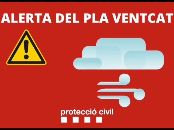 Imagen del artículo Protecció Civil de la Generalitat activa l'Alerta del pla VENTCAT per la previsió de fort vent a la façana litoral i al prelitoral central