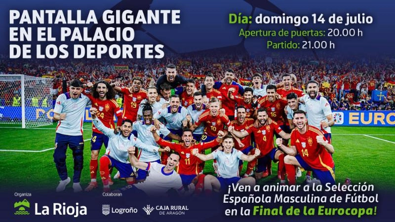 Imagen del artículo El Palacio de los Deportes de La Rioja ofrecerá la final de la Eurocopa 2024 en una pantalla gigante