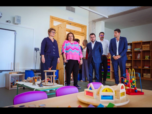 Imagen del artículo President Aragonès: L'escola és l'edifici més important d'un municipi i aquí havíem de posar-lo al dia