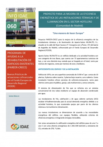 Imagen del artículo Info IDAE 061: Programa de ayudas a la rehabilitación de edificios existentes (PAREER-CRECE). Buenas prácticas de actuaciones cofinanciadas por el Fondo Europeo de Desarrollo Regional (FEDER)