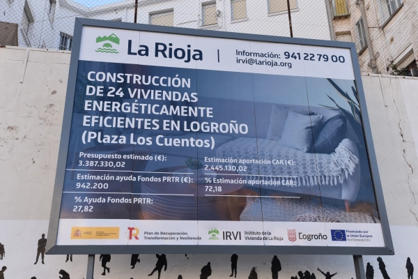 Imagen del artículo El Gobierno de La Rioja adjudica las obras de construcción de 24 viviendas públicas de alquiler asequible en Logroño por 3,6 millones de euros