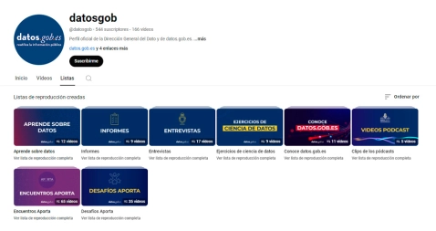 Imagen del artículo Nuevas secciones en el canal de YouTube de datos.gob.es