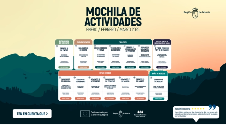 Imagen del artículo La Comunidad Autónoma oferta 17 actividades de educación y sensibilización ambiental para el primer trimestre de 2025