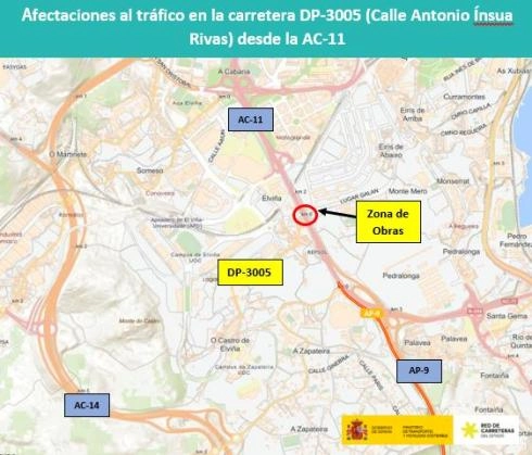 Imagen del artículo Afectaciones al tráfico en la calle Antonio Ínsua Rivas por las obras de remodelación de la Avenida Alfonso Molina, en A Coruña