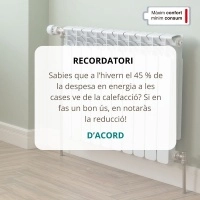 Imagen del artículo 'Aquest hivern, màxim confort, mínim consum!', nova campanya de sensibilització de l'ICAEN per estalviar energia en la climatització de la llar