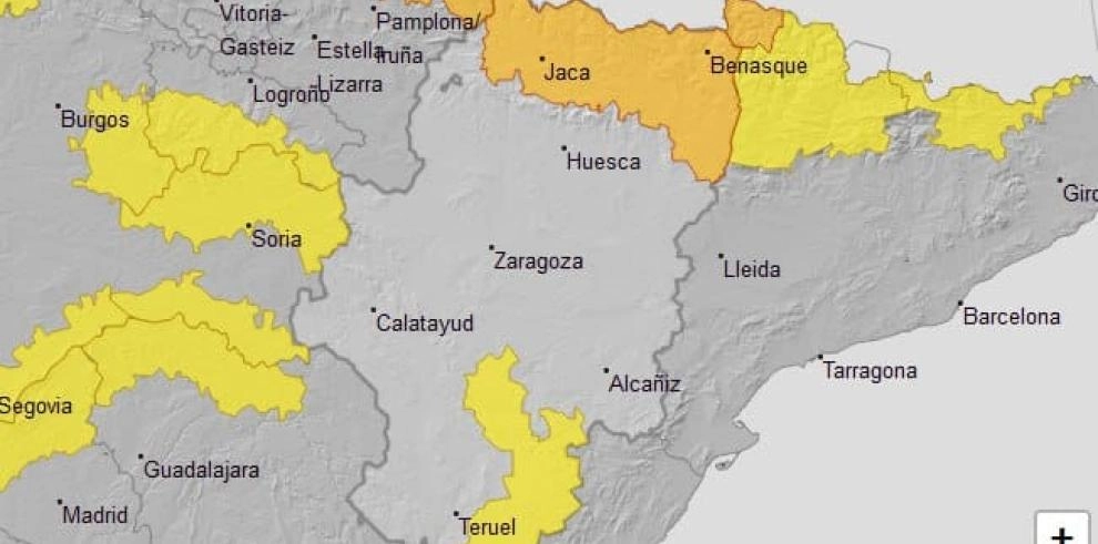 Imagen del artículo Aviso naranja por nevadas en el Pirineo oscense este jueves