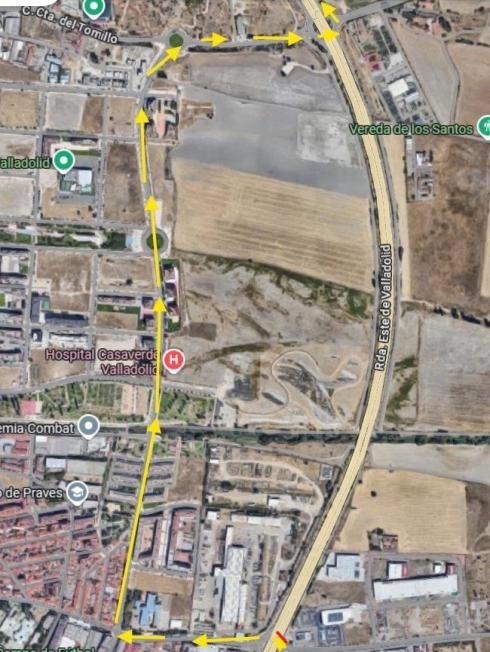 Image 4 of article Afectaciones al tráfico en la VA-20 por las obras de adecuación al paso de peatones y bicis, en Valladolid