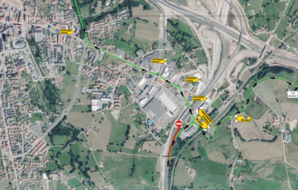 Imagen del artículo Afectaciones al tráfico en la autovía A-67 por obras de aglomerado de la calzada en el entorno de Torrelavega