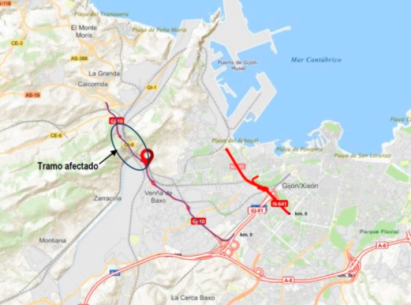 Imagen del artículo Afectación al tráfico por trabajos de desbroce y tala en la carretera GJ-10 Lloreda - El Empalme