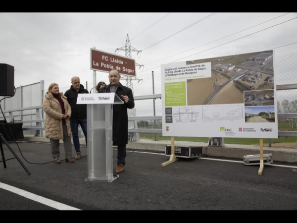 Imagen del artículo Ferrocarrils ultima treballs de millora a la línia Lleida - La Pobla de Segur per reforçar la seguretat i l'accessibilitat
