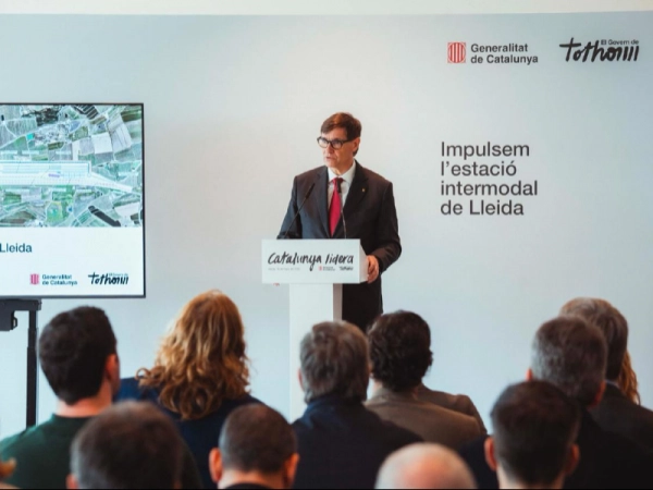 Imagen del artículo President Illa: Avui fem un pas endavant important per impulsar l'estació intermodal de Lleida