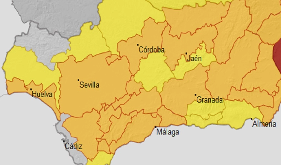 Imagen del artículo AEMET activará mañana miércoles el aviso naranja por altas temperaturas en todas las provincias andaluzas
