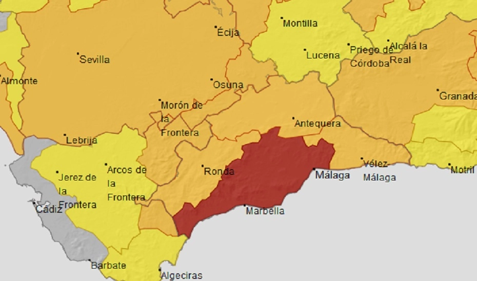 Imagen del artículo Se amplía el aviso rojo por altas temperaturas a la comarca malagueña de Sol y Guadalhorce