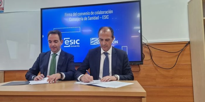 Image 1 of article Sanidad y ESIC Aragón, centro adscrito a ESIC University, firman un convenio para la formación de los profesionales del Departamento y del SALUD