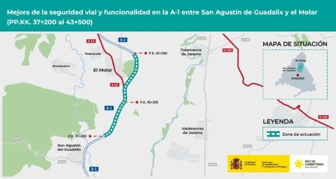 Imagen del artículo Transportes licita la redacción del proyecto para aligerar el tráfico de la A-1 entre San Agustín de Guadalix y El Molar, que contará con una inversión de 63 millones