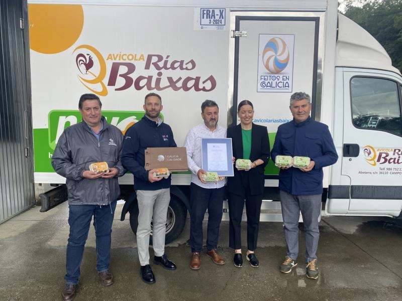 Imagen del artículo Avícola Rías Baixas recibe el certificado de Galicia Calidade para sus productos sumándose a las más de 150 empresas adheridas