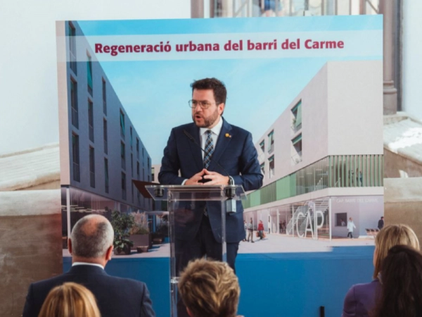Imagen del artículo President Aragonès: La transformació del Barri del Carme és una realitat que comença a caminar