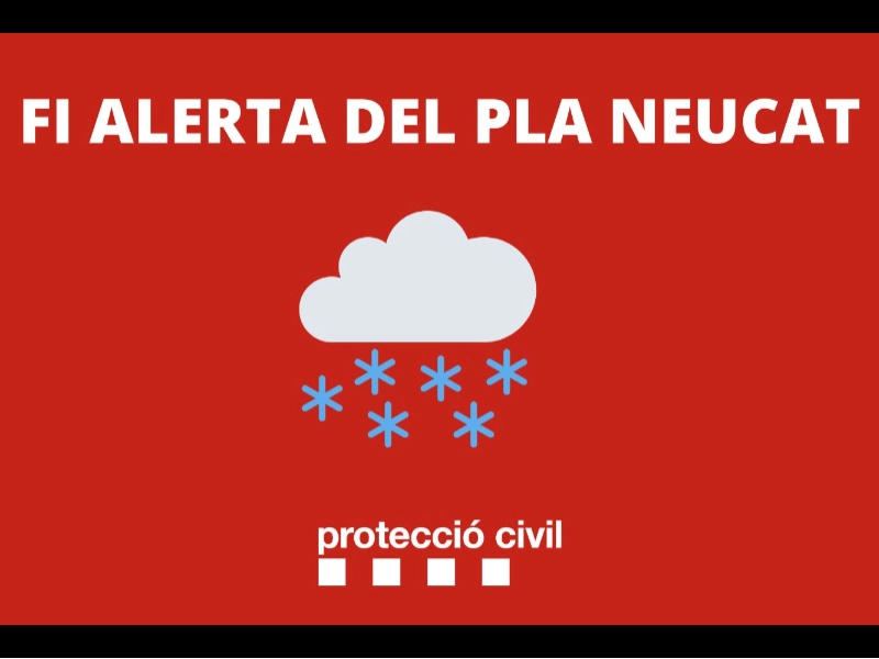 Imagen del artículo Protecció Civil de la Generalitat desactiva l'ALERTA del Pla NEUCAT