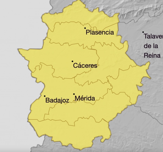 Imagen del artículo El 112 Extremadura amplía el nivel de alerta amarillo para mañana sábado a toda la región ante la previsión de lluvias y tormentas