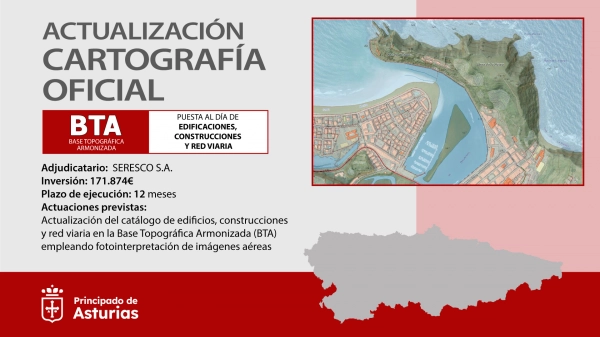 Imagen del artículo El Principado adjudica por 170.000 euros el contrato para actualizar la cartografía oficial