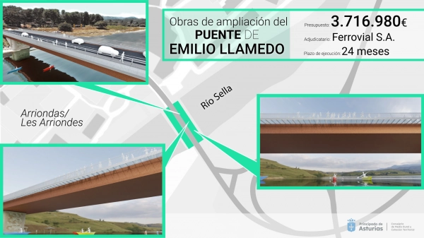 Imagen del artículo El Principado adjudica la obra de ampliación del puente Emilio Llamedo de Arriondas/Les Arriondes por 3,7 millones
