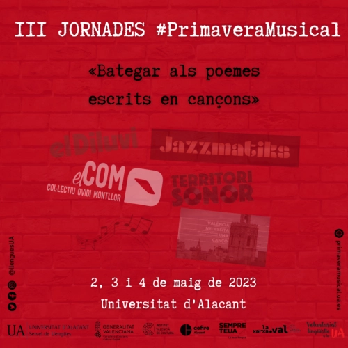 Imagen del artículo El Institut Valencià de Cultura participa en las III Jornadas Primavera Musical de la UA