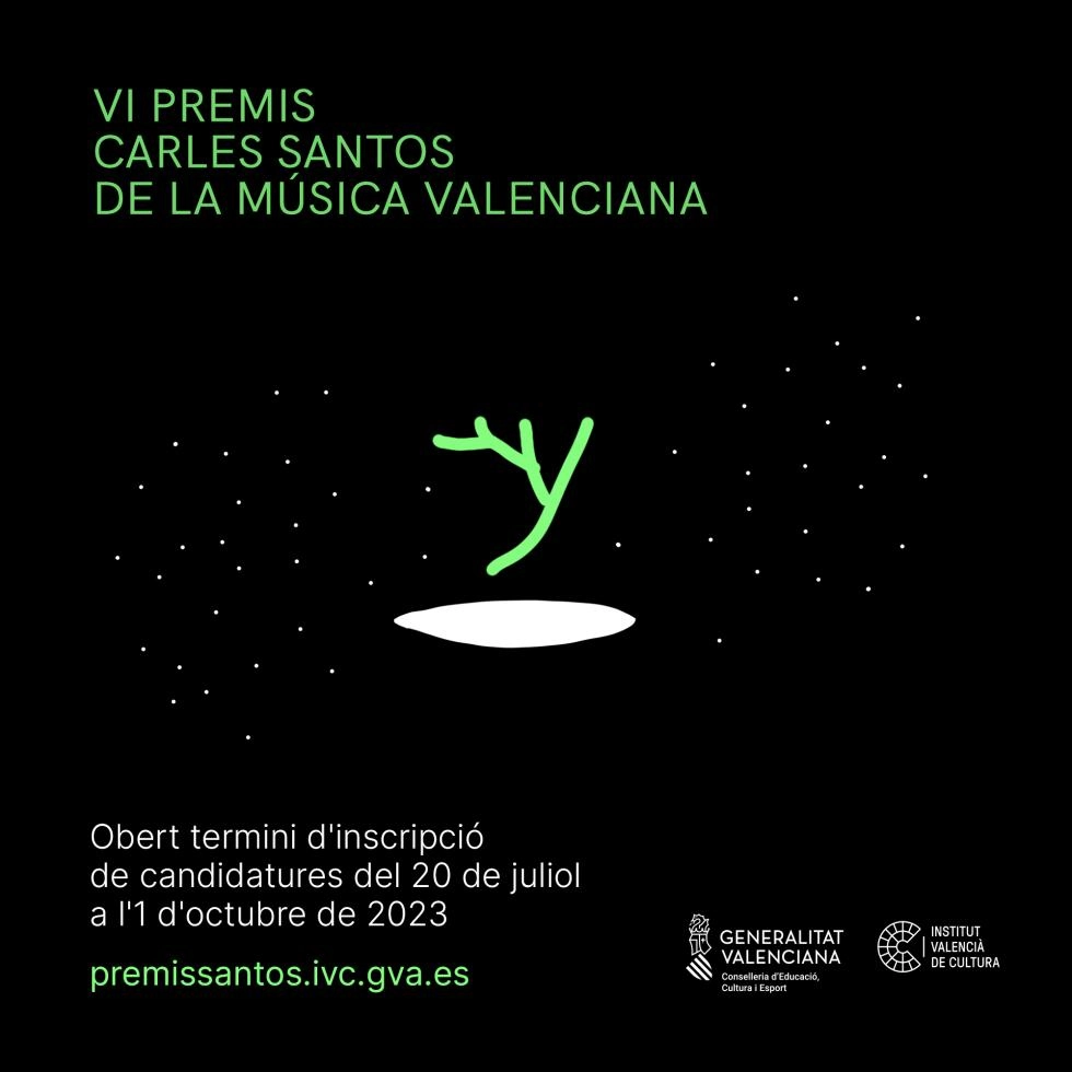 Imagen del artículo El Institut Valencià de Cultura abre la inscripción de la sexta edición de los Premios Carles Santos de la Música Valenciana