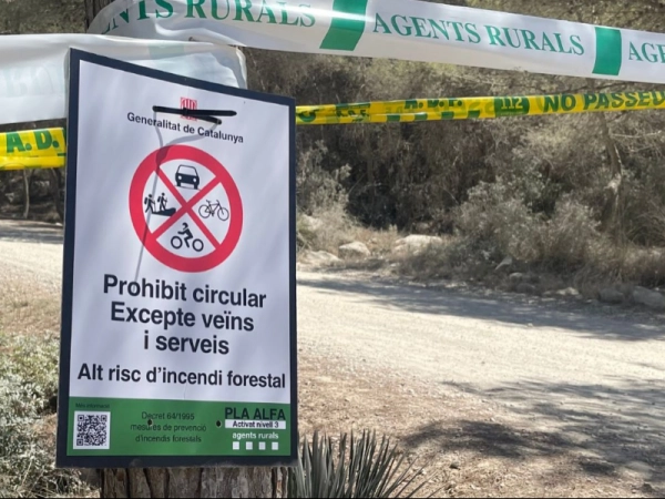 Imagen del artículo El Govern alerta d'una nova situació de perill d'incendi forestal a les zones del litoral i prelitoral de Tarragona, Terres de l'Ebre i Empordà
