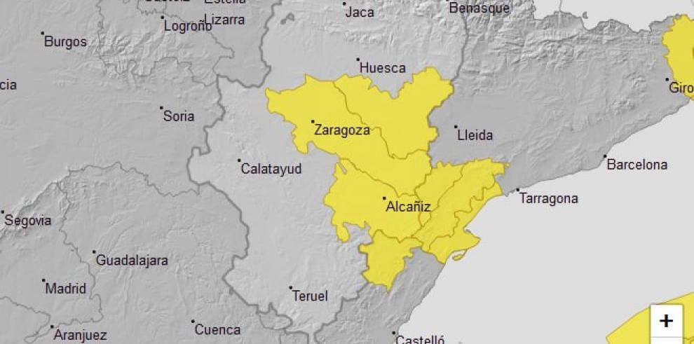 Imagen del artículo Aviso amarillo por vientos en Sur de Huesca, Bajo Aragón y Ribera del Ebro