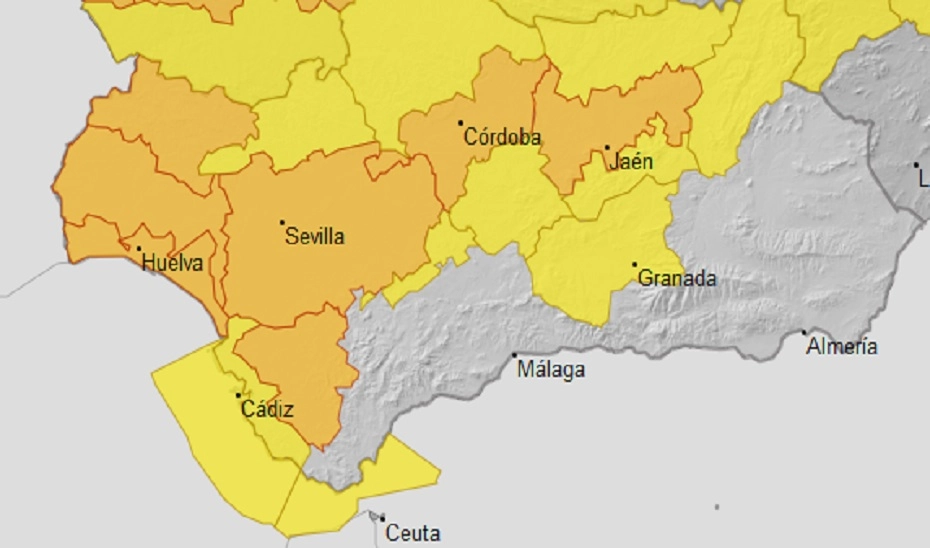 Imagen del artículo AEMET activa para hoy el aviso naranja por altas temperaturas en cinco provincias andaluzas