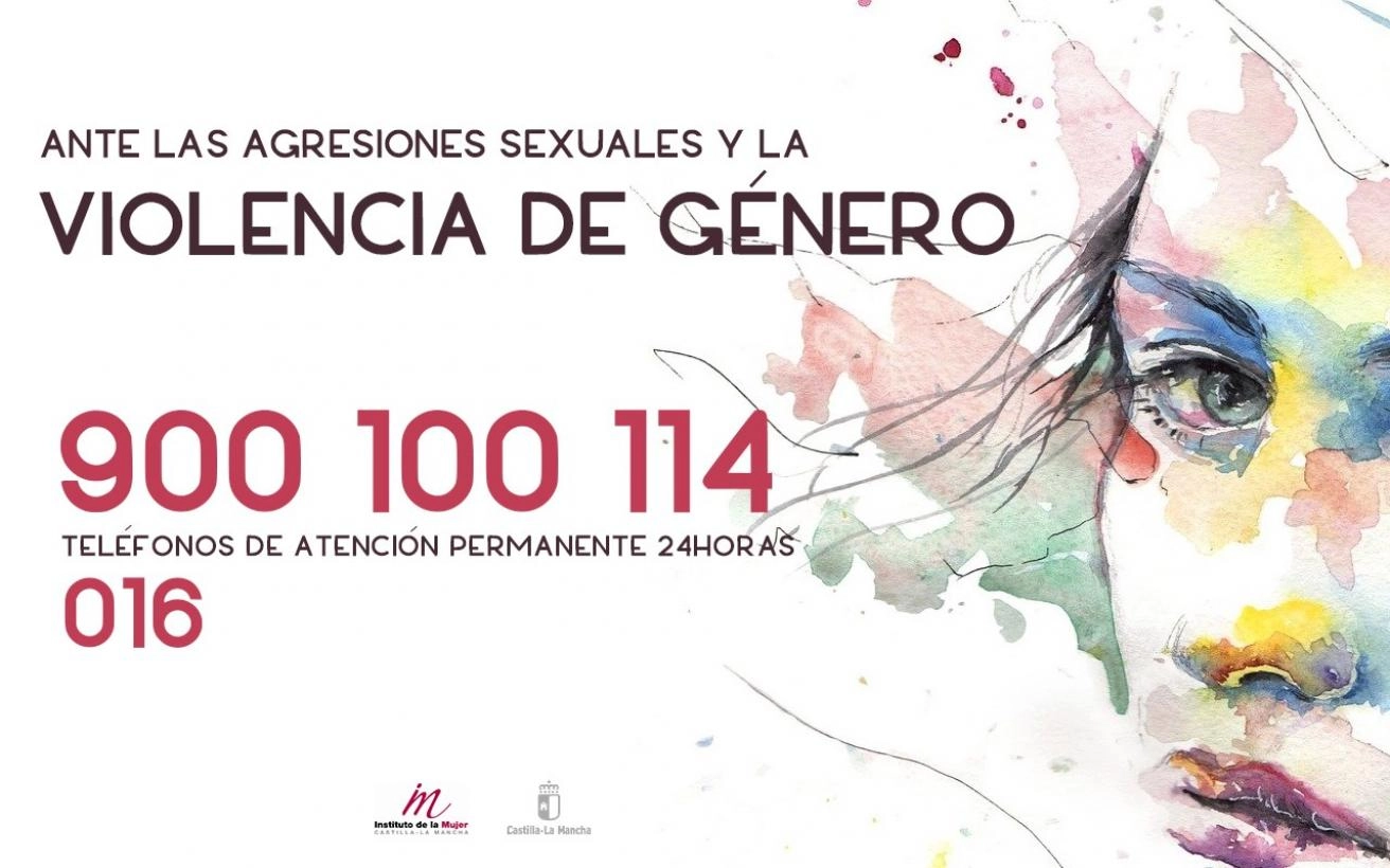 Imagen del artículo El Gobierno de Castilla-La Mancha recuerda que las líneas 900 100 114 y 016 prestan atención 24 horas, en un verano complicado por la violencia de género
