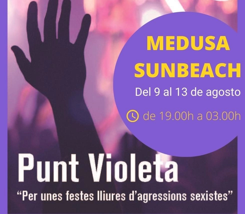 Imagen del artículo El festival Medusa Sunbeach de Cullera cuenta con un Punto Violeta para garantizar un espacio libre de comportamientos y agresiones sexistas