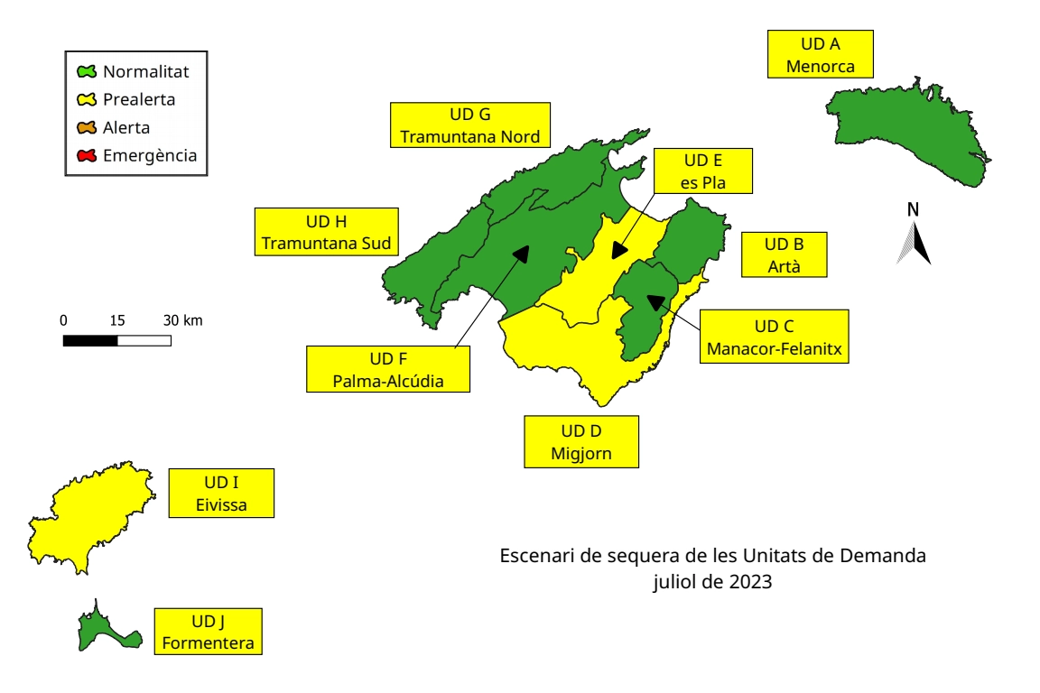 Imagen del artículo Las reservas hídricas de las Illes Balears se sitúan al 55% de su capacidad, 6 puntos por encima que el verano pasado