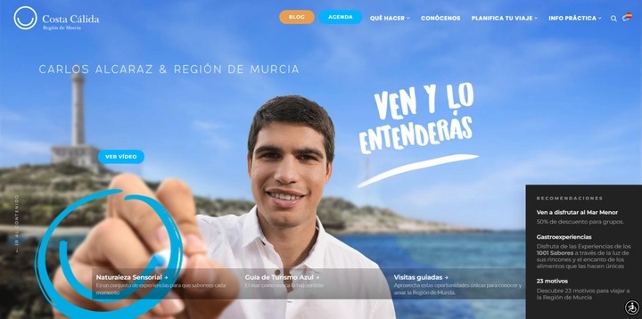 Imagen del artículo La nueva web 'turismoregiondemurcia.es' registra desde su lanzamiento más de 1,5 millones de páginas vistas