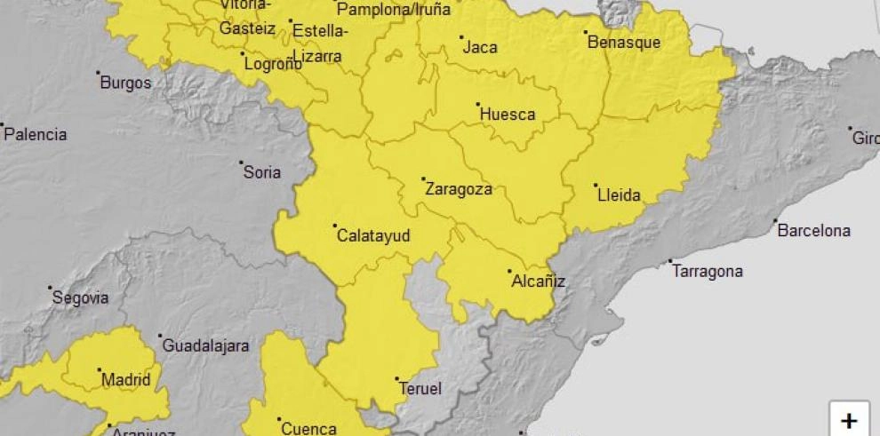Imagen del artículo Ampliado el aviso amarillo por temperatura máxima para hoy en Albarracín y Jiloca