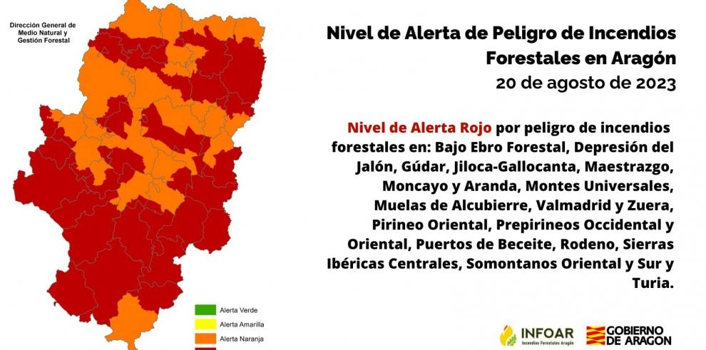 Imagen del artículo Nivel de Alerta Rojo por peligro de incendios forestales en zonas de las tres provincias