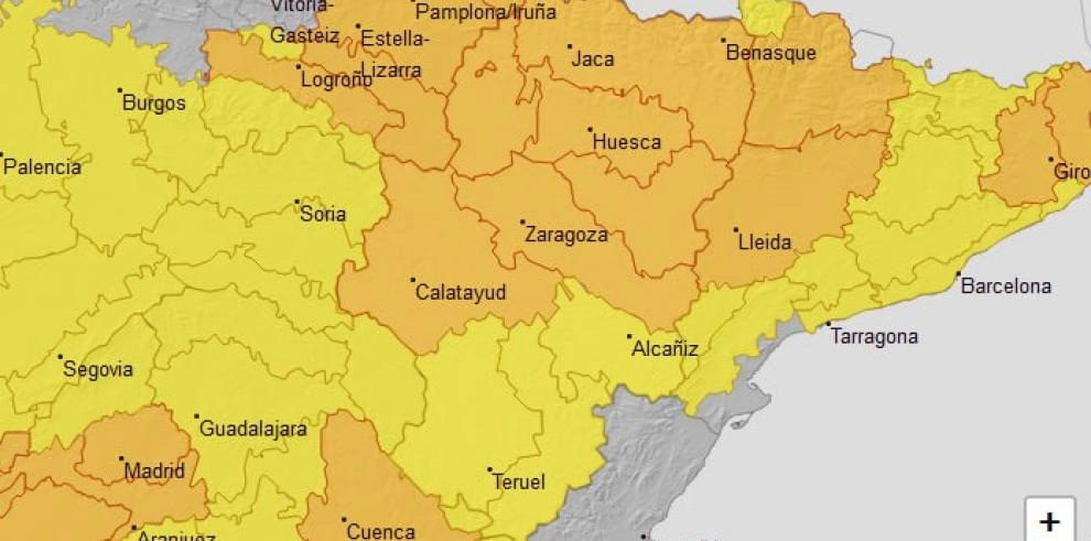 Imagen del artículo Las provincias de Huesca y Zaragoza, en alerta naranja por temperaturas máximas este lunes