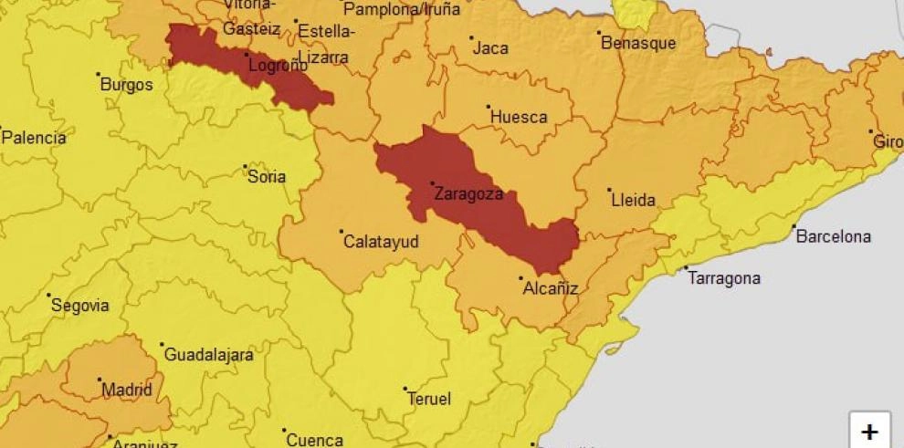Imagen del artículo La Ribera del Ebro estará mañana en aviso nivel rojo por temperaturas máximas