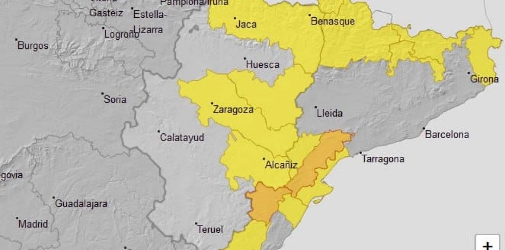 Imagen del artículo Aviso amarillo por lluvias, tormentas y viento en varias zonas de Aragón 