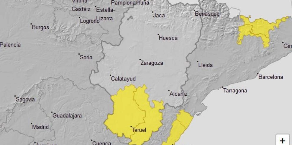 Imagen del artículo Aviso de nivel amarillo por riesgo de tormentas para mañana en Albarracín, Jiloca, Gúdar y Maestrazgo