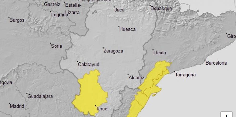 Imagen del artículo Aviso amarillo por lluvias y tormentas en Albarracín y Jiloca para hoy martes