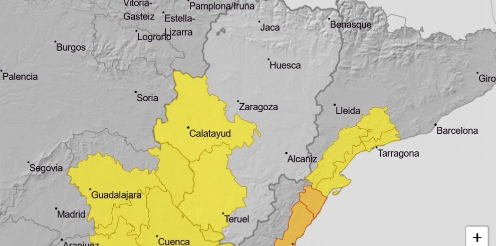 Imagen del artículo Ampliación del aviso amarillo por tormentas, que incluye la Ibérica zaragozana