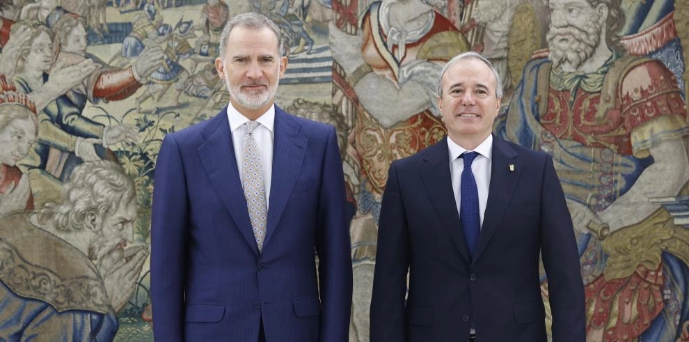 Imagen del artículo Felipe VI y Jorge Azcón abordan los retos y proyectos futuros de Aragón en una recepción en La Zarzuela
