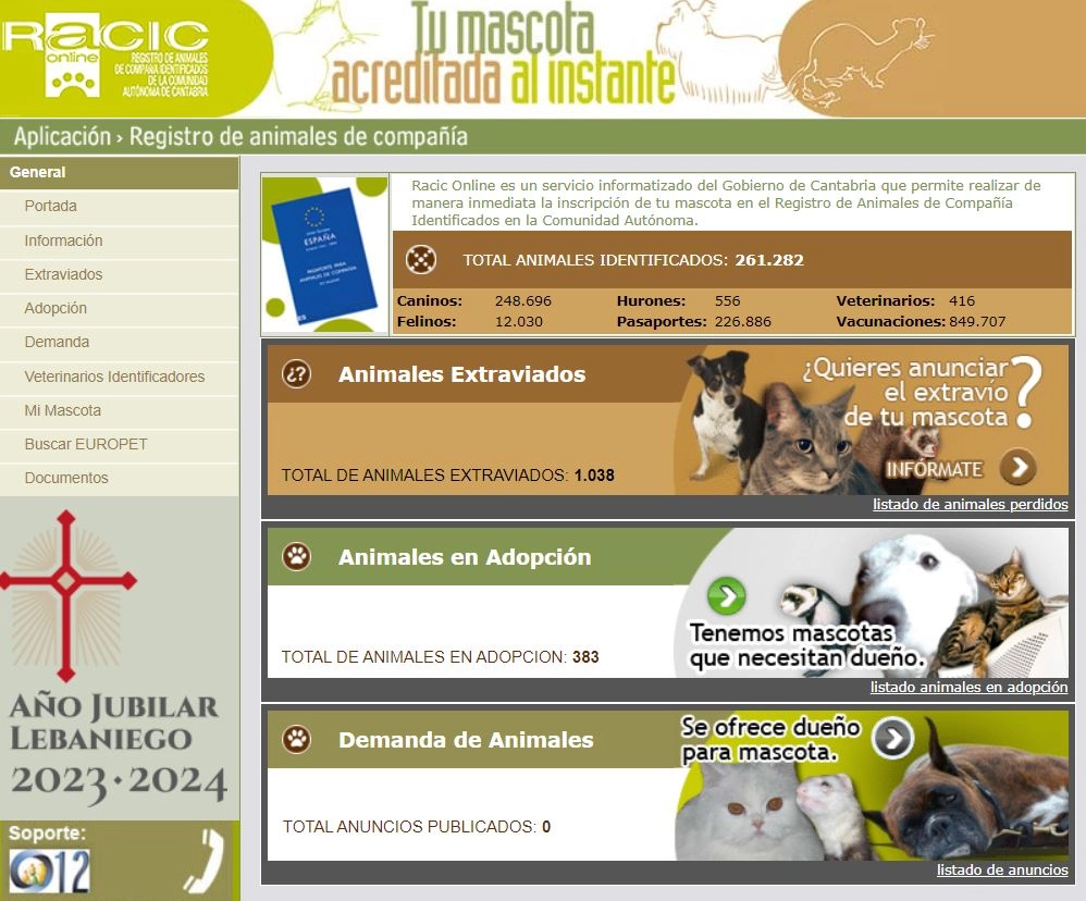 Imagen del artículo El Gobierno de Cantabria alerta de un incidente de seguridad informática que ha afectado a datos personales del Registro de animales de compañía