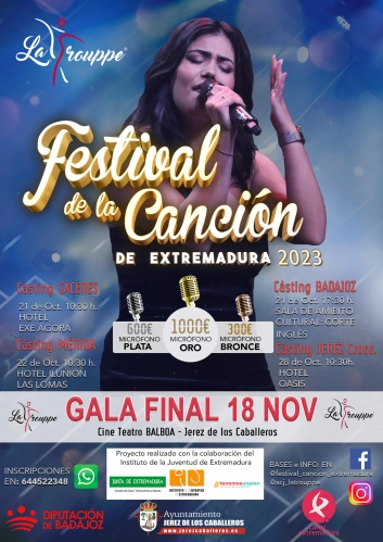 Image 2 of article El Festival de la Canción de Extremadura organiza cuatro castings para seleccionar a los participantes en la gala final