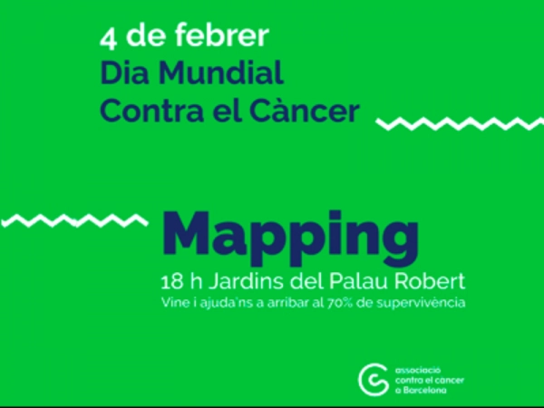 Imagen del artículo Mapping contra el càncer a la façana del Jardí de Palau Robert