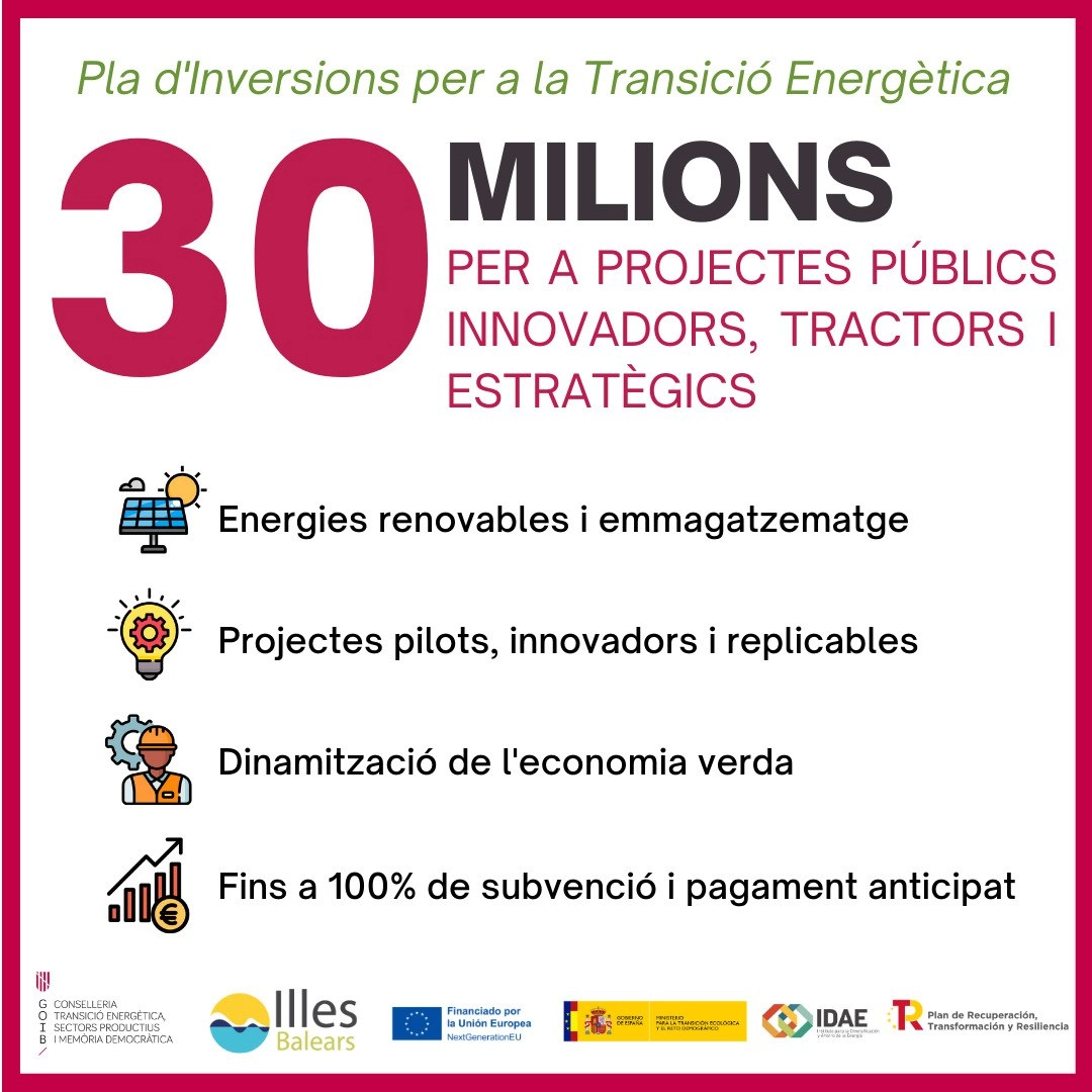 Imagen del artículo Se abre la convocatoria de 30 M€ para proyectos innovadores en materia de transición energética para el sector público