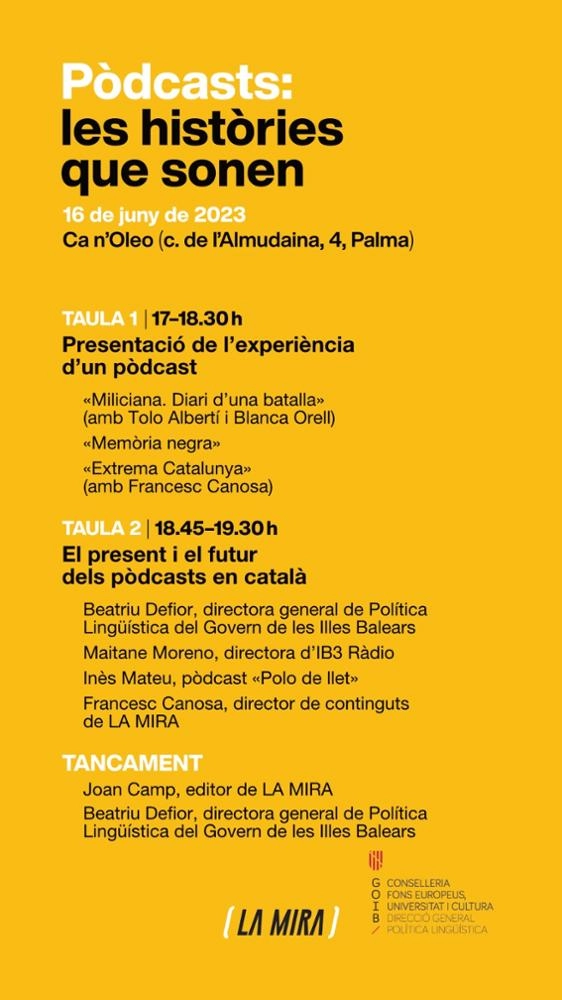 Imagen del artículo Una jornada sobre podcasts en catalán se llevará a cabo este viernes en Palma