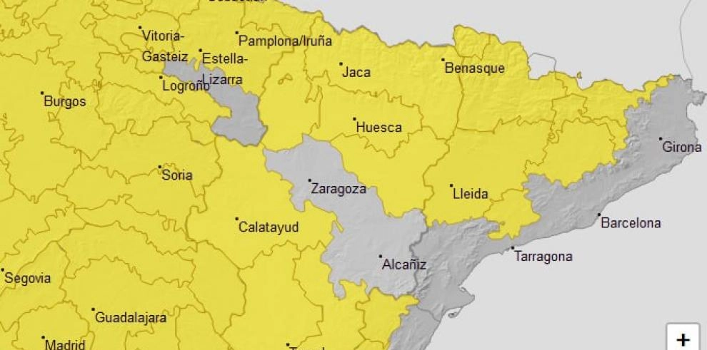 Imagen del artículo Ampliado a Centro y Sur de Huesca el aviso amarillo por tormentas para hoy