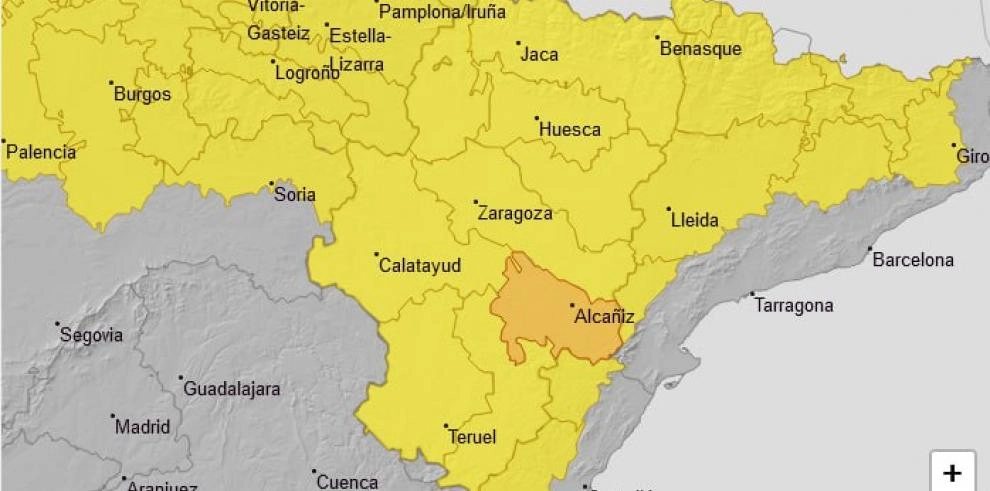 Imagen del artículo Aviso nivel naranja por lluvias y tormentas en Bajo Aragón